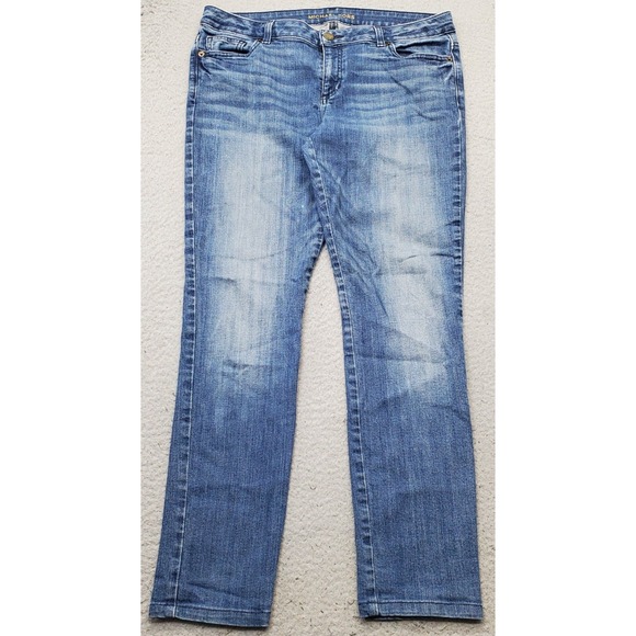 Michael Kors Denim - Michael Kors Jeans Womens 8 Blue Denim Medium Wash Faded Stretch Straight Leg
